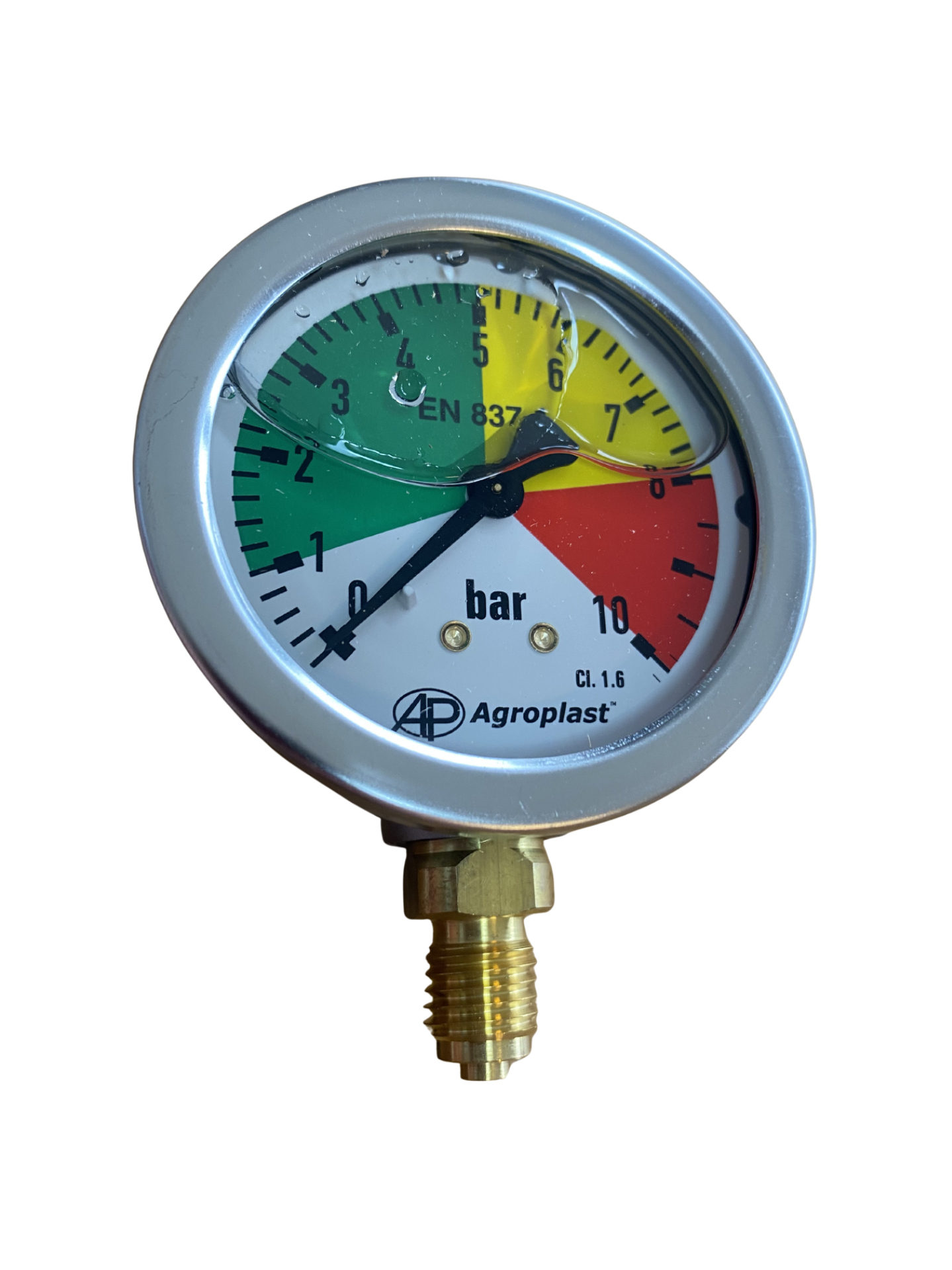 Permetező manométer, fémházas 0-10 BAR (12x1,5 menetes)